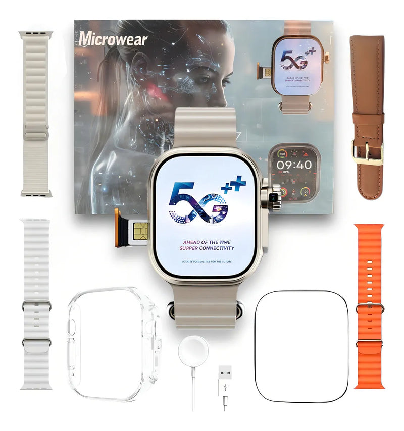 Smartwatch Microwear Serie 10 Ultra AI 5g b16gb Wifi Câmera
