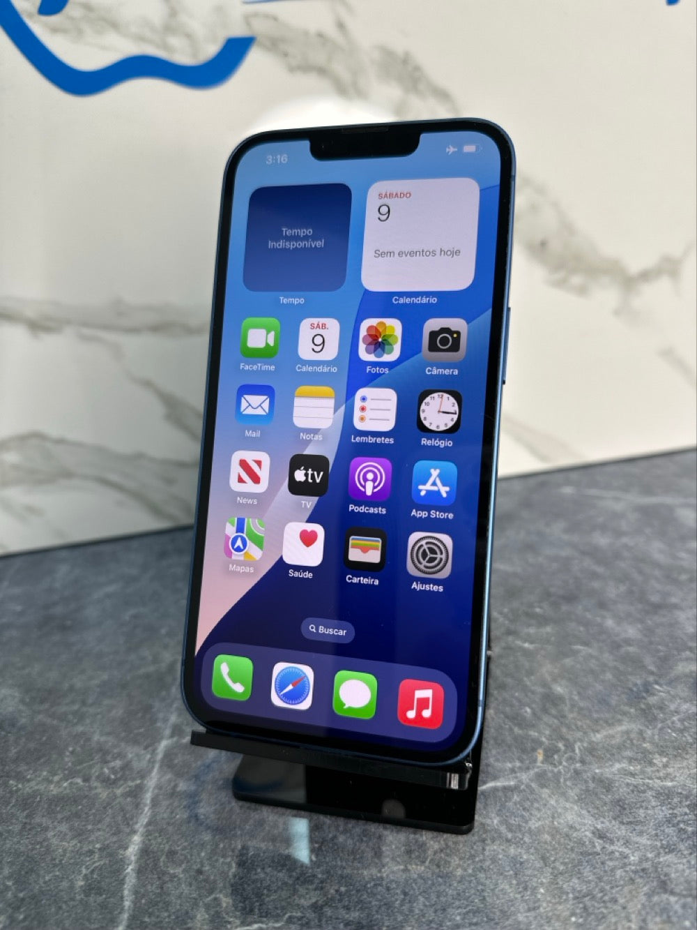 iPhone13 Blue 128GB バッテリー84% iPhone 13 128gb Azul | Saúde da bateria 84%