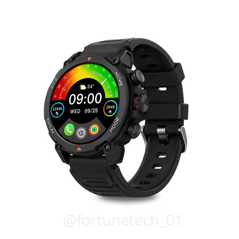 Smartwatch Aurafit G6 Gps Strava Preto Esportivo + Pulseira